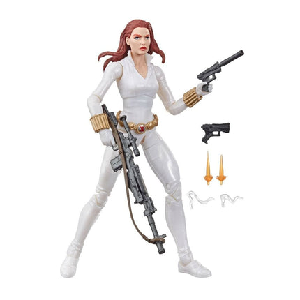 Black Widow White Suite Marvel Legends Serie Actionfigur  15 cm